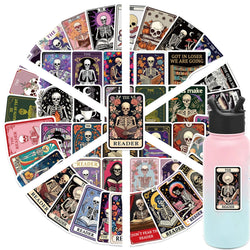 50PCS Creative The Reader Dusty Tarot Card Stickers Phone Cases Laptop DIY Personalized Waterproof Stickers Decorative (ONLINE ORDER ONLY)