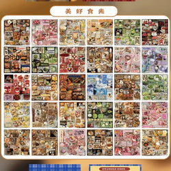 30 Pages Cute Y2K Japanese Food Cut Film Sticker Book Journal Handbook Scrapbooking Kawaii Decoration Sticker Gift (ONLINE ORDER ONLY)