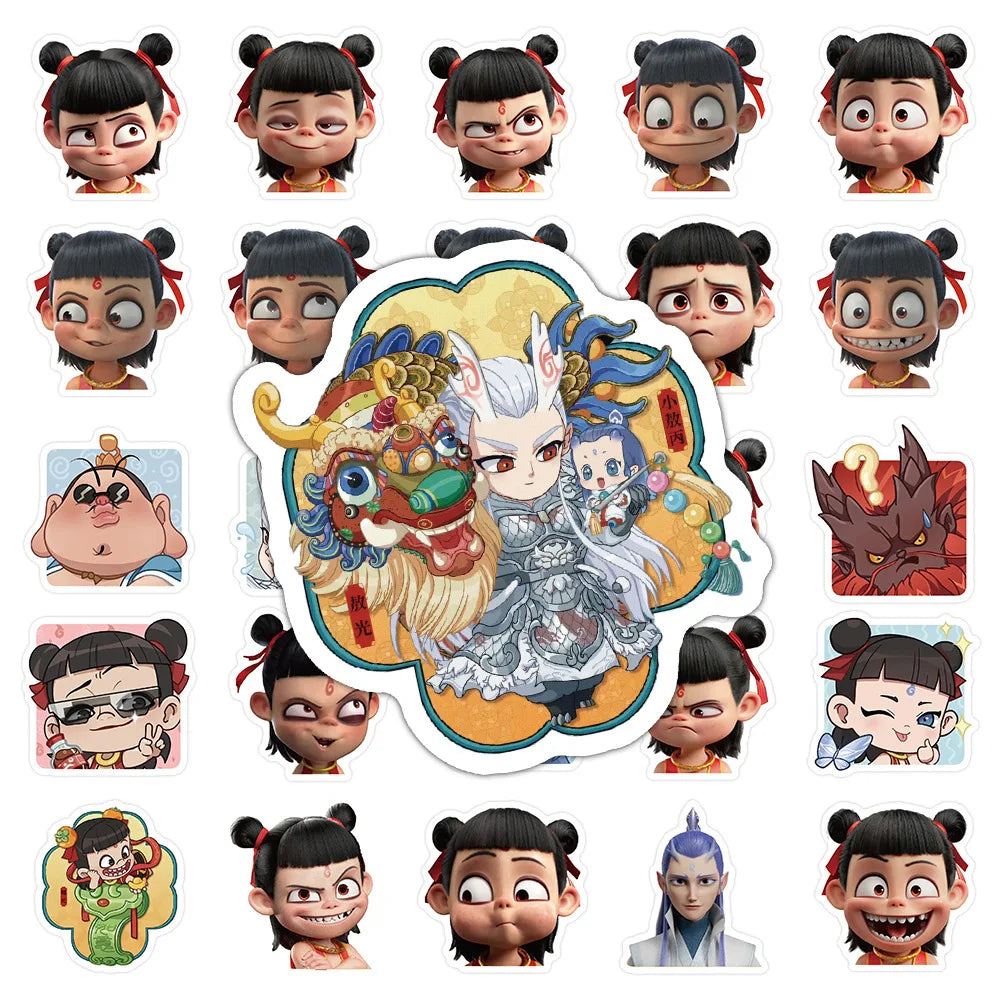 10/40/80PCS NE ZHA: I AM THE DESTINY Stickers Cartoon Movie Sticker Animation Decals Luggage Laptop Guitar Decoration Meme Toy (ONLINE ORDER ONLY)