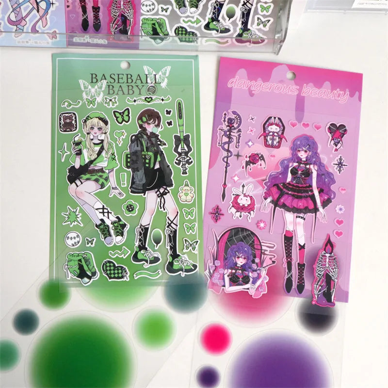 Cute Butterfly Fairy Series Sticker Girl Scrapbooking Hand Account Stickers Korean ins Idol Card DIY Deco Material Stationery (ONLINE ORDER ONLY)