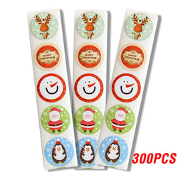 100-500pcs Christmas Sticker Cartoon Christmas Tree Santa Claus Paper Label Merry Christmas Cute Stickers Stationery Stickers (ONLINE ORDER ONLY)
