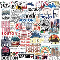 Boston Landscape Graffiti Stickers for Skateboard Laptop Phone Fridge Bike (Online Order Only)