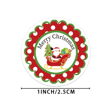 100-500pcs Christmas Stickers Roll Cartoons Gift Cards Party Package Cute Santa Label Sealing Decor Party Decorative Stickers (ONLINE ORDER ONLY)