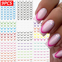 9Pcs 3D Sliver Stars Nails Stickers Bronzing Star Nail Art Decals For DIY Nail Art Decoration Self Adhesive Nail Manicure Parts* (Online Order Only)