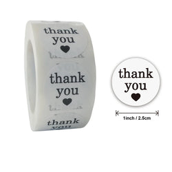 500pcs/roll Round Brown labels Thank You Kraft Stickers 1 inch Wedding Pretty Gift Envelope Sealing Label Stickers Stationery (ONLINE ORDER ONLY)