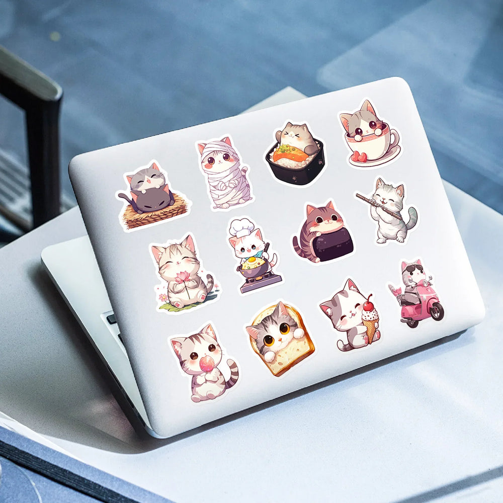 10/30/50PCS Cute Animal Cartoon Stickers Kawaii Cat Graffiti Sticker DIY Laptop Phone Guitar Bike Skateboard Decals Kids Toy (ONLINE ORDER ONLY)