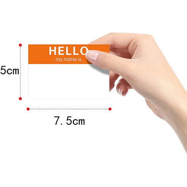 100Pcs Name Tag Stickers Identification Badges Peel and Stickers"Hello My Name is" Name Tags Stickers Colorful Name Color Label (ONLINE ORDER ONLY)