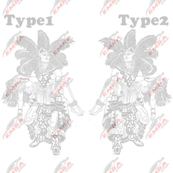 Aztec Man Women Stickers For Car Stickers External Accessories Hood Decoration Die Cutting Waterproof Prevent PVC Vinyl Decal (ONLINE ORDER ONLY)