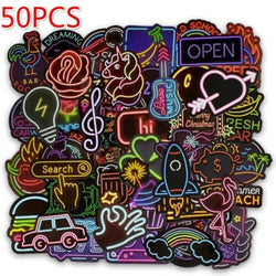 31pcs Japanese korea stop sign logo Stickers Pack For On The Laptop Fridge Phone Skateboard Travel Suitcase Sticker (ONLINE ORDER ONLY)