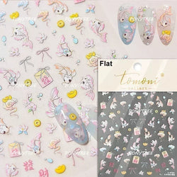 Hot Stamping Laser Shell Conch Starfish Pearl Whale Coral Dolphin Summer Beach Sea Wave Jellyfish Bubble Nail Art Stickers Decal (ONLINE ORDER ONLY)