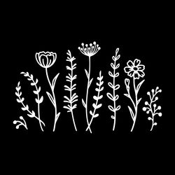Wildflower Car Stickers Decoration Bumper laptop Sticker Rear Window Fashion Stickers Plant Lover Creative Sport PVC Vinyl Decal (ONLINE ORDER ONLY)