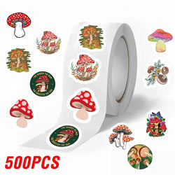 100-500pcs Children Mushroom Reward Stickers School Students Cute Cartoon Stationery Sticker Scrapbooking DIY Gift Decoration (ONLINE ORDER ONLY)