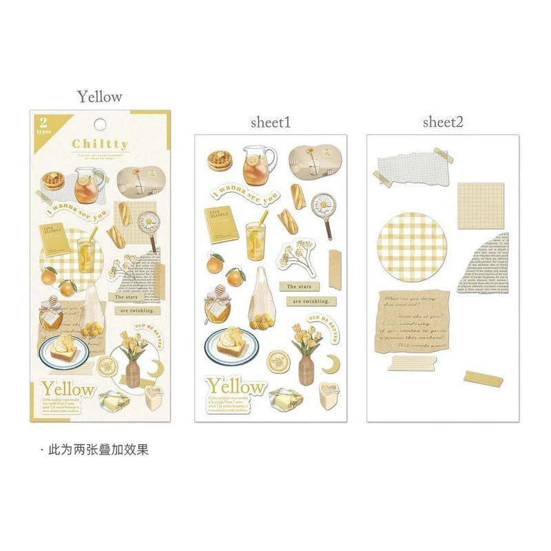 2pcs Japanese Cute Bear Strawberry Flower Landscaping Stickers Scrapbooking Junk Journal Planner Collage Material Stationery (ONLINE ORDER ONLY)