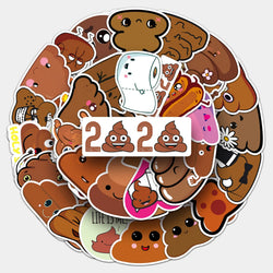 50Pcs Cartoon Waterproof Vinyl Stickers for Skateboard Snowboard (ONLINE ORDER ONLY)