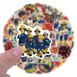 Fireman Sam Cartoon Stickers 10/30/55PCS Kids Gift DIY Laptop Luggage Decals (Online Order Only)