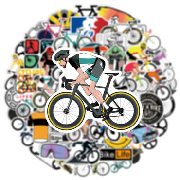 10/50pcs Cool Mountain Bike Stickers Outdoor MTB Bicycle Waterproof Decals for Guitar Helmet Car Cartoon PVC Kids Sticker Toys (Online Order Only)