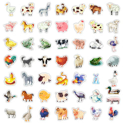 10/30/50PCS Kawaii Animal Toy Stickers DIY Cute Cartoon Decals Scrapbook Phone Luggage Guitar Laptop Car Waterproof Kids Sticker (ONLINE ORDER ONLY)