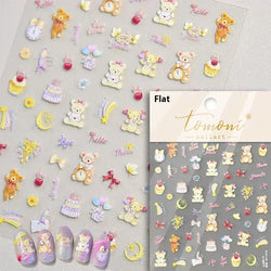 Lovely Dog Puppy Dream Heart Flower Star Pizza Food Sugar Skewers Strawberry Desserts Adhesive Nail Art Stickers Manicure Decals (Online Order Only)