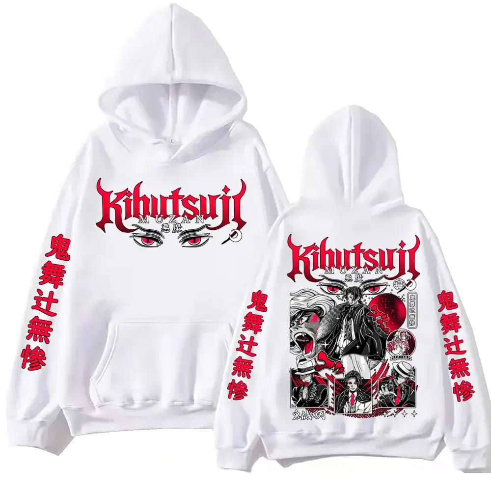 Muzan Kibutsuji Hoodie Demon Slayer Harajuku Pullover (ONLINE ORDER ONLY)