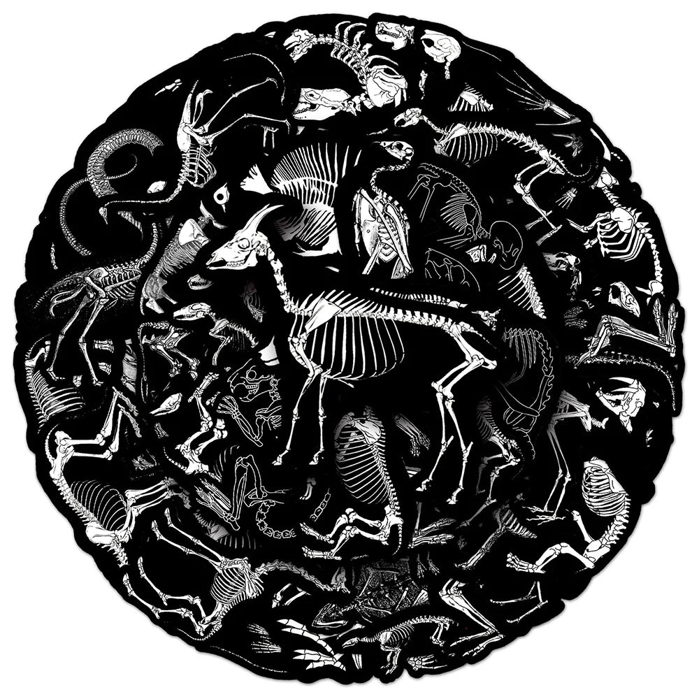 10/30/50PCS Animal Skeleton Black Stickers Cool Graffiti Toys PVC Waterproof Decoration For Phone Bike Skateboard Laptop Decals (ONLINE ORDER ONLY)