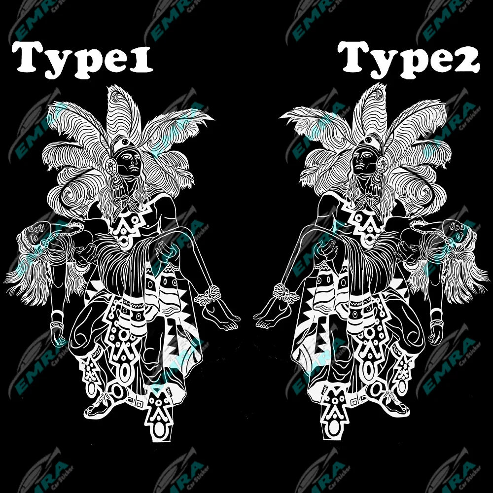 Aztec Man Women Stickers For Car Stickers External Accessories Hood Decoration Die Cutting Waterproof Prevent PVC Vinyl Decal (ONLINE ORDER ONLY)