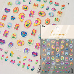 Hot Stamping Colourful Sunflower Starry Night Impressionism Embossment Adhesive Nail Art Sticker Shiny Rhinestone Manicure Decal (Online Order Only)