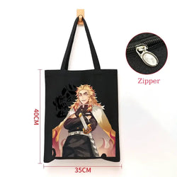 Demon Slayer Canvas Bag: Nezuko & Tanjiro Zipper Tote (ONLINE ORDER ONLY)