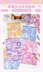 Cute Sweet attack series Stickers Text Dialog Idol Card DIY Material Scrapbooking Decorative Sticker Personalized Stationery (ONLINE ORDER ONLY)