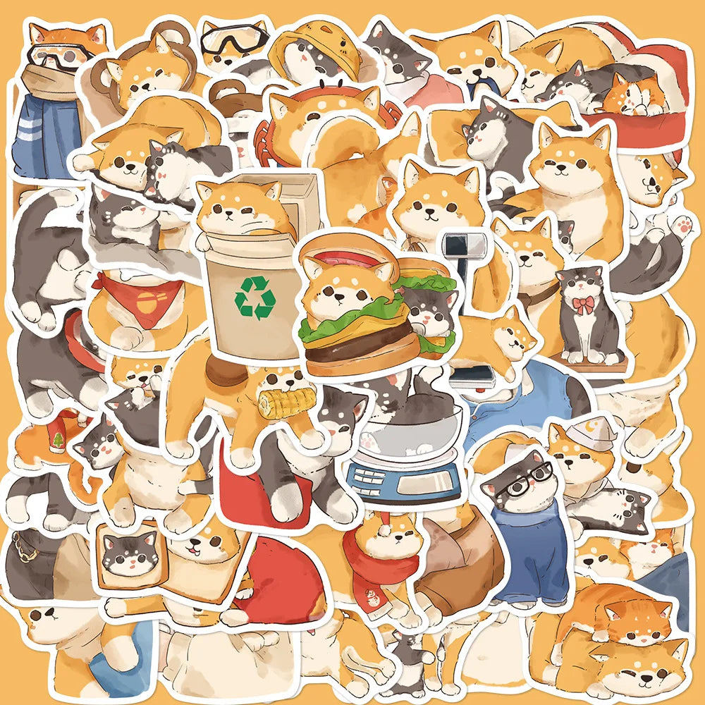 50pcs Achai Meow Graffiti Stickers for Helmet Wall DIY Decoration Wholesale (Online Order Only)