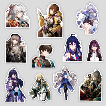 Honkai: Star Rail Anime Stickers - 10/68Pcs Cartoon Decals for DIY, Scrapbook, Fridge, Skateboard, Car (ONLINE ORDER ONLY)