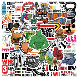 50PCS Fitness Motivation Beast Mode Stickers for Helmet, Motorcycle, Car, Bicycle (Online Order Only)