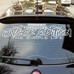 Stock Edition Simple Life Under Construction Car Sticker for Windshield Banner JDM Competition Style Waterproof Vinyl Decals (ONLINE ORDER ONLY)