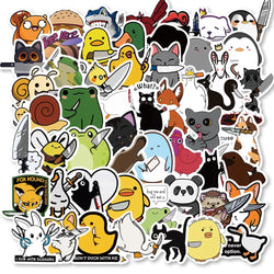 60PCS The Animal With The Knife Sticker Waterproof Vinyl Laptop Decorations DIY for Skateboard Stickers for Adults (Online Order Only)