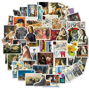 10/30/52PCS World Artist Work Painting David Aesthetic Stickers Decal Motorcycle Laptop Phone Skateboard Art Graffiti Sticker (ONLINE ORDER ONLY)