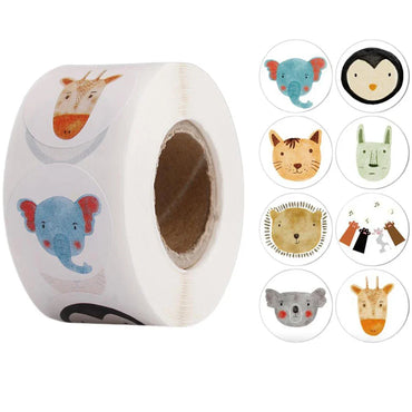 100-500pcs Reward Sticker Cute Cartoon Animals Scrapbooking Sticker for Teacher Encourage Supplies Children's Lables (ONLINE ORDER ONLY)