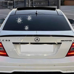 Bullet hole simulation decal, creative and funny sticker, can be used on the front and rear windshields, side windows of cars. (ONLINE ORDER ONLY)