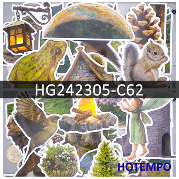 30/60Pieces Countryside Scenery Stickers Nostalgic Style Leisure Travel for Phone Journal Luggage Motorcycle Car Laptop Sticker (Online Order Only)