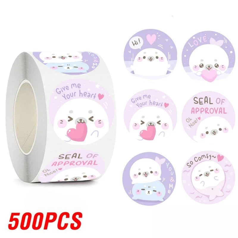 100-500pcs Cartoon Animation Children's Toy Sticker School Classroom Training Motivational Stickers Stationery Labels (ONLINE ORDER ONLY)