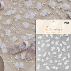 Rose Flower Bouquet Wreath Lace Green Leaves Beautiful Floret Heart Rich Adhesive Nail Art Decorations Stickers Manicure Decals (ONLINE ORDER ONLY)