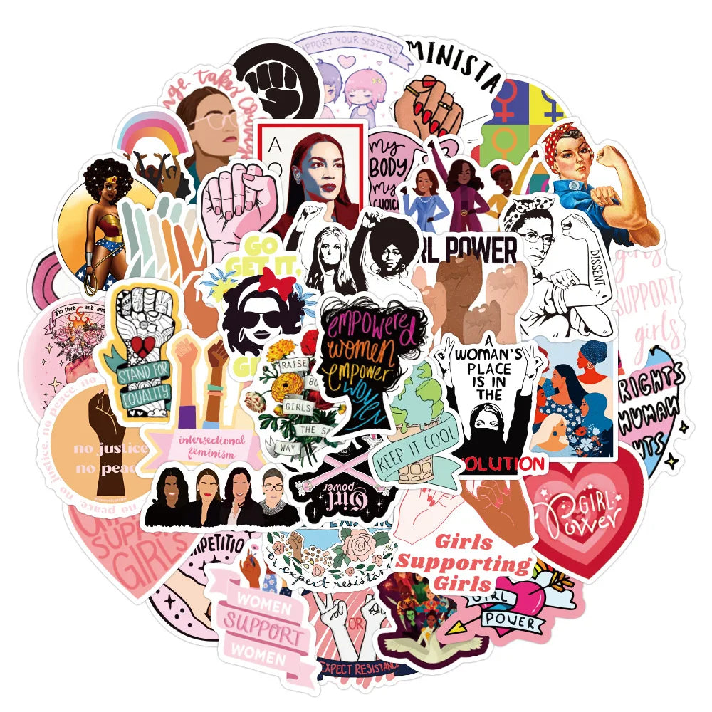 Feminism Stickers Pack: Equal Rights Decals for Laptop, Guitar, Car, Bike, Scrapbook (Online Order Only)