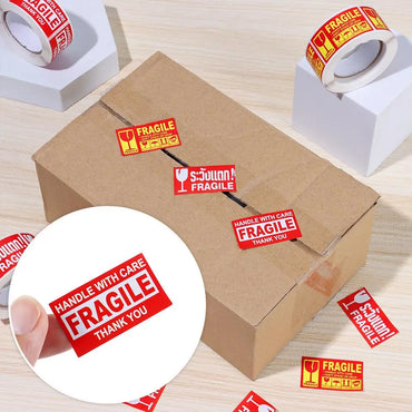 250Pcs/roll  Fragile Warning Label Stickers Please Handle With Care Keep Goods Care Shipping Express Adhesive Special Label (ONLINE ORDER ONLY)