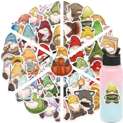 50PCS Gnome Dwarf Stickers Waterproof Vinly Stickers Decorative DIY Graffiti Luggage Stickers Children's Toys (ONLINE ORDER ONLY)