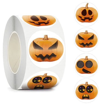 100-500pcs Halloween Stickers pumpkin Seal Labels 1inch Gold Foil Paper Decoration Sticker Wedding Gift Stationery Sticker (ONLINE ORDER ONLY)