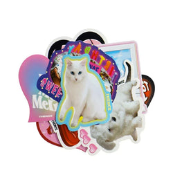 Ins Korean Retro Cute Cat Sticker Scrapbooking DIY Material Collage Decoration Stationery Stickers Aesthetic Personalized (ONLINE ORDER ONLY)