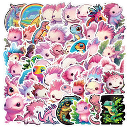 Axolotl Cartoon Animal Stickers - 10/30/50pcs for Laptop, Notebook, Fridge, Suitcase (ONLINE ORDER ONLY)