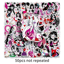 Gothic Devil Girl Stickers for Phone Laptop Luggage Skateboard Kids Toy (ONLINE ORDER ONLY)