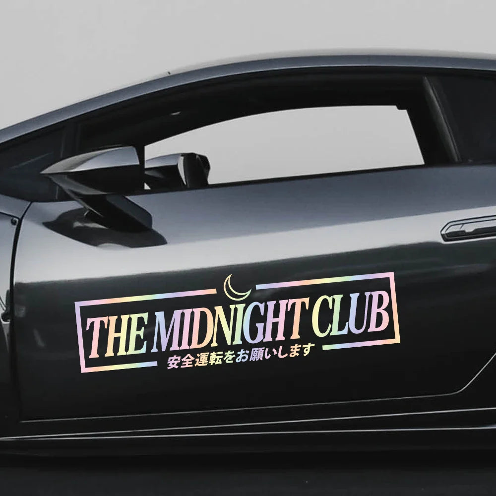 JDM The Midnight Car Sticker Windshield Banner Night Run Sport Competition Style Waterproof Sunscreen Decorative Vinyl Decals (ONLINE ORDER ONLY)