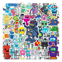 Robot Kawaii Graffiti Stickers Waterproof Cartoon for Laptop Skateboard Luggage Toy Wholesale (ONLINE ORDER ONLY)