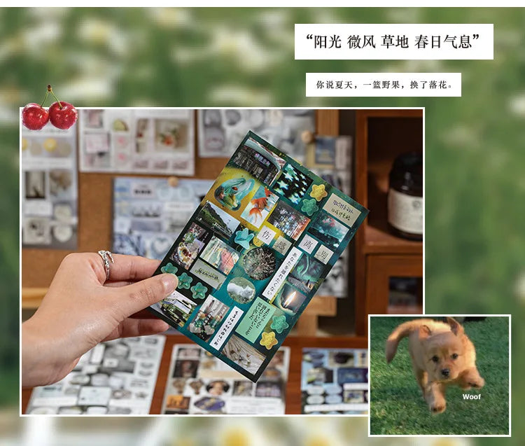 20 Pages Japanese Retro Ins Decorative Stickers Book Scrapbooking Phone Case DIY Journal Collage Material Sticker Gift (ONLINE ORDER ONLY)