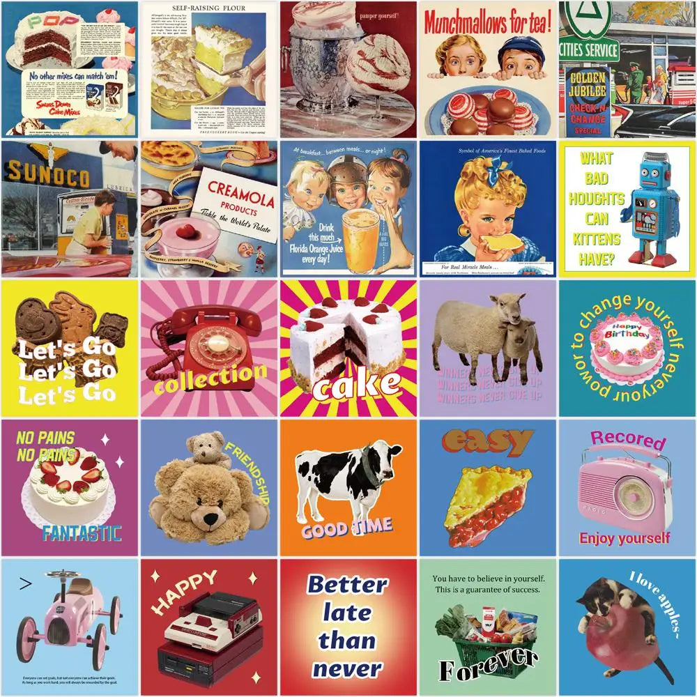 10/25/50pcs American Vintage Sweetheart Sticker Packs (ONLINE ORDER ONLY)